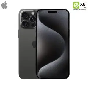 Smartphone Occasion Apple iPhone 15 Pro 128Go Grade B Titane Noir