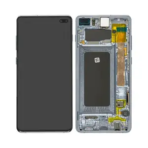 Écran Tactile Soft Oled avec Châssis Samsung Galaxy S10 Plus G975 Bleu