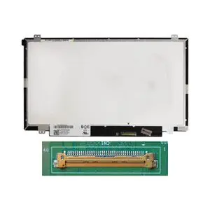 Dalle Ordinateur Portable 14.0" Slim HD (1366x768) LCD 60Hz, Video 40pin Droite 25mm, Fixation Haut Bas ~320mm