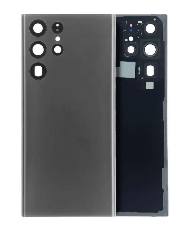 Vitre arrière pour Samsung Galaxy S22 Ultra (pack service origine, graphite)