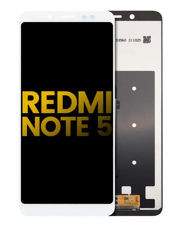 Écran LCD sans châssis pour Xiaomi Redmi Note 5 (reconditionné, blanc)