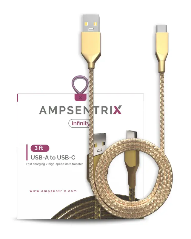 Câble USB-C vers USB-A AmpSentrix Infinity (1 m, or)