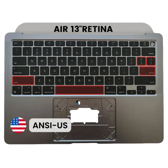 Châssis supérieur avec clavier ANSI US pour Apple MacBook Air 13" A2337 (2020) (origine, gris sidéral)