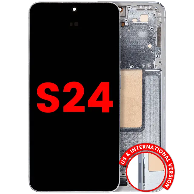 Écran OLED avec châssis pour Samsung Galaxy S24 5G (version US & internationale, compatible premium, Sapphire Blue)