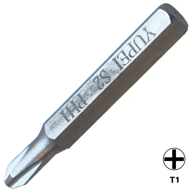 Embout de tournevis en acier S2 Phillips PH1