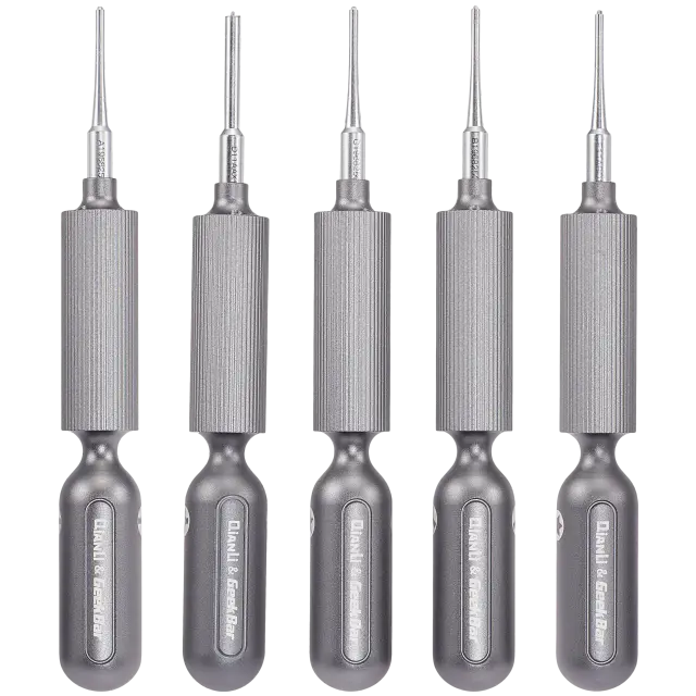 Outil pour Qianli Super Tactile Grip-type Precision Henry Phillips Screwdriver Set 5 in 1 (Torx T2 / Phillips 2.00mm / Pentalobe 0.8MM / Tri-Wing / 1.5MM Phillips) (Qianli)