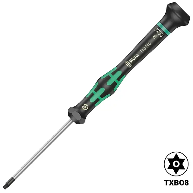 Tournevis Wera Kraftform Micro 2067 Torx BO sécurité TX8 × 60 mm