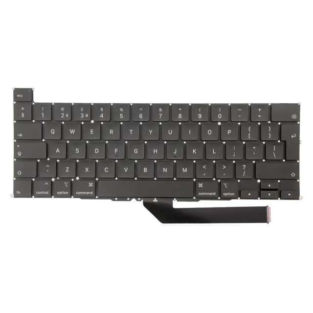 Clavier rétroéclairé avec vis pour Apple MacBook Pro 16" (A2141 / mi-2019) (anglais UK)