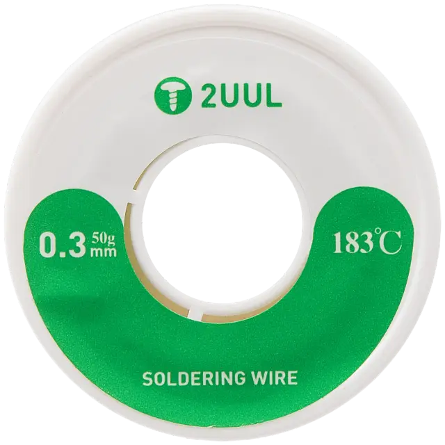 Fil d’étain 2UUL SC31 183 °C, 50 g — 0,3 mm × 100 m