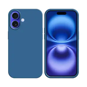 Pack de 10 Coques Silicone Compatible pour Apple iPhone 16 Plus Bulk (#20) Bleu Marine