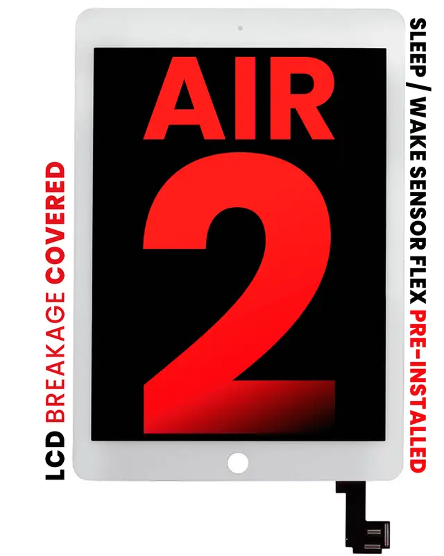 Écran pour Apple iPad Air 2 (Aftermarket Pro: XO7) (blanc)