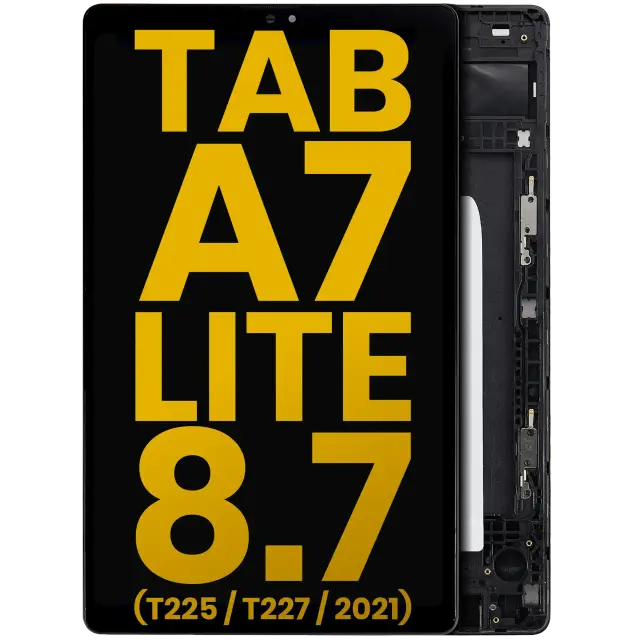 Écran pour Samsung Galaxy Tab A7 Lite 8.7" (2021) (T225 / T227) (Cellular Version, reconditionné, noir)