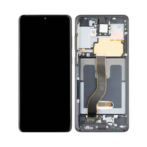 Écran Tactile Oled avec Châssis Samsung Galaxy S20 Plus 5G G986/Galaxy S20 Plus G985 Noir