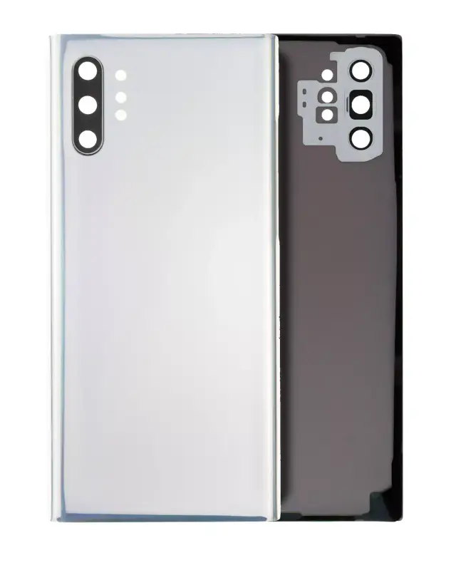 Vitre arrière pour Samsung Galaxy Note 10 Plus / 5G (pack service origine, Aura Glow / Silver)