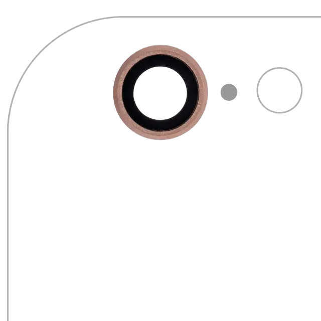 Lentille de caméra arrière pour Apple iPhone 6 / 6S (Real Sapphire, premium, Rose Gold, lot de 10)