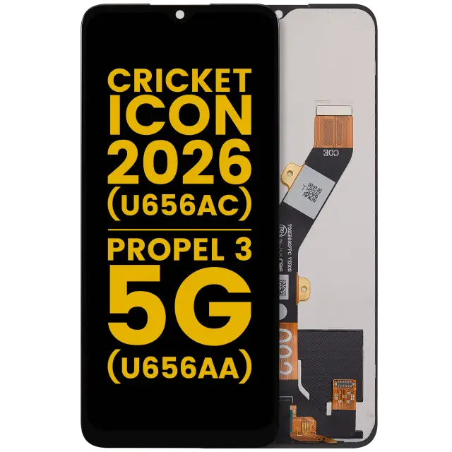 Écran LCD sans châssis pour Cricket lcon (2026) (U656AC) / AT&T Propel 3 5G (U656AA) (reconditionné, toutes couleurs)
