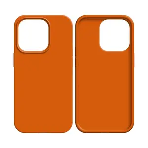 Coque Silicone Compatible pour Apple iPhone 13 (#13) Orange
