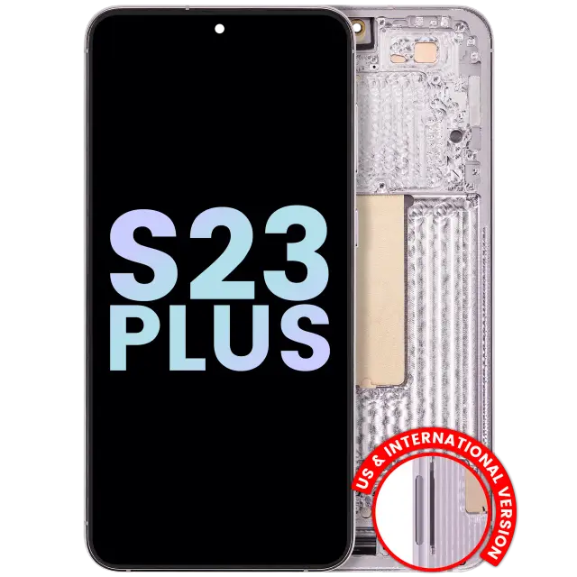 Écran OLED avec châssis pour Samsung Galaxy S23 Plus 5G (version US & internationale, pack service origine, Lavender)