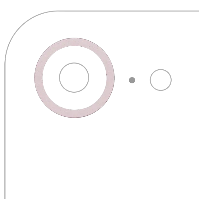 Anneau de contour de caméra arrière pour Apple iPhone 17e (Soft Pink)
