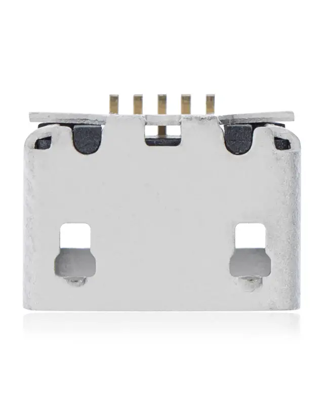Connecteur de charge à souder — format Micro B, 5 broches, 4 points de fixation (C178)