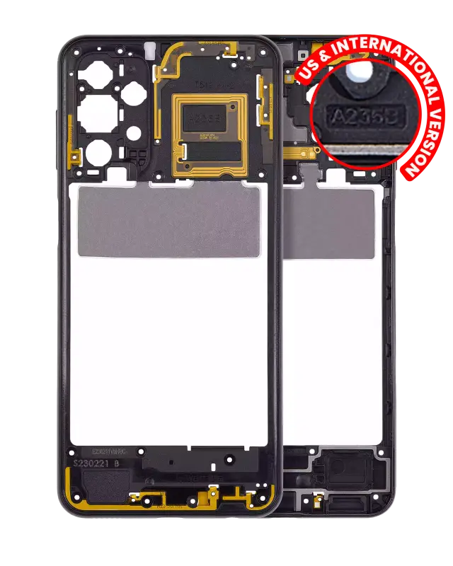 Châssis pour Samsung Galaxy A23 5G (A236B / 2022) (version internationale, noir)