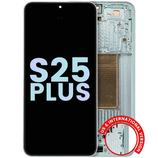 Écran OLED avec châssis pour Samsung Galaxy S25 Plus 5G (version US & internationale, pack service origine, Mint)
