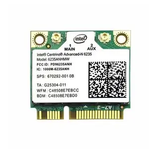 Carte WiFi PCI-E Intel Centrino Avenced-N 6235ANHMW + Bluetooth (300 Mbps)