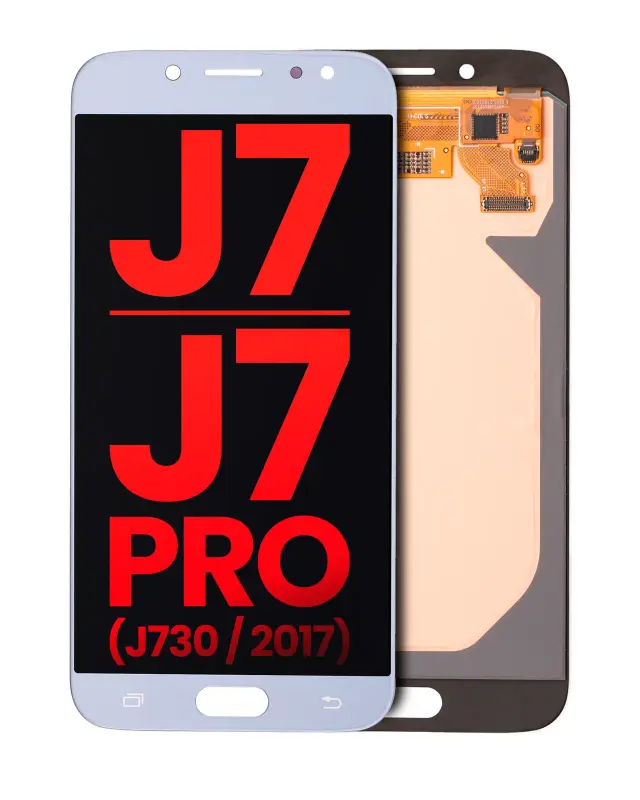 Écran OLED sans châssis pour Samsung Galaxy J7 / J7 Pro (J730 / 2017) (compatible premium, Blue / Gray)