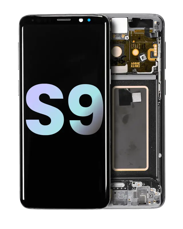 Écran OLED avec châssis pour Samsung Galaxy S9 (pack service origine, Titanium Gray)