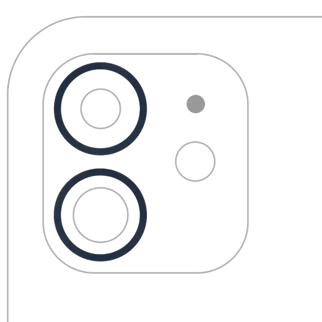 Anneau de contour de caméra arrière pour Apple iPhone 12 / 12 Mini (bleu, lot de 2, lot de 10)