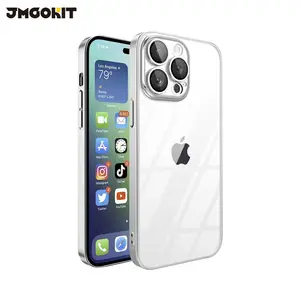 Coque de Protection Crystal Glass JMGOKIT pour Apple iPhone 16 Pro Max Argent