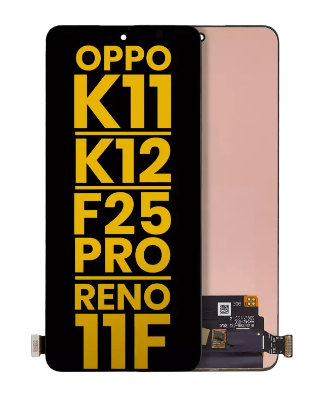 Écran OLED sans châssis pour OPPO K11 / K12 / F25 Pro / Reno 11F (reconditionné, toutes couleurs)