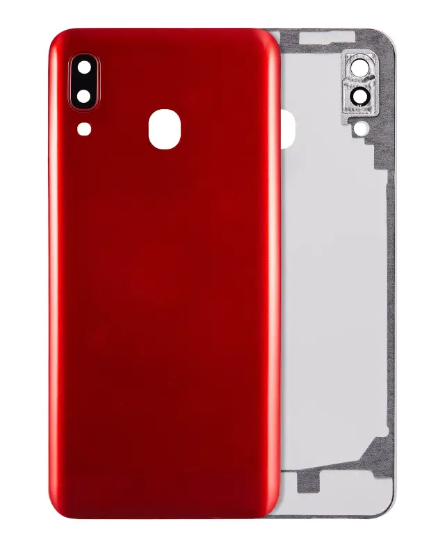 Vitre arrière pour Samsung Galaxy A20 (A205 / 2019) (compatible premium, rouge)