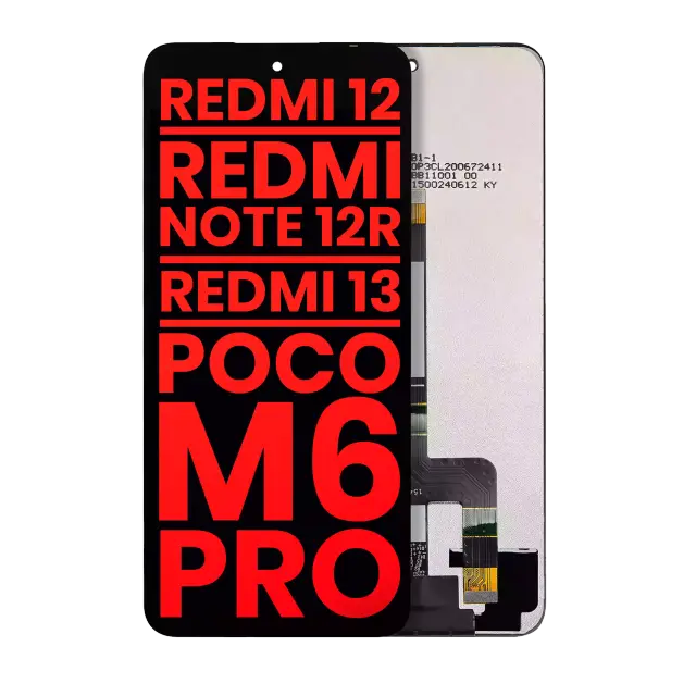 Écran pour Xiaomi Redmi 12 4G / Redmi 12 5G / Redmi 13 4G / Redmi 13 5G / Redmi Note 12R / Poco M6 Pro (compatible premium, toutes couleurs)