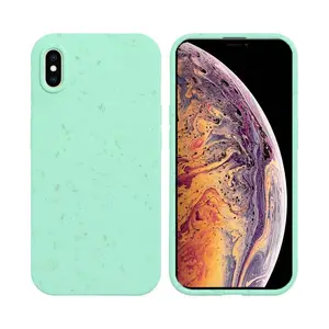 Coque Bambou Biodégradable PROTECT pour Apple iPhone XS Max (#4) Vert Menthe