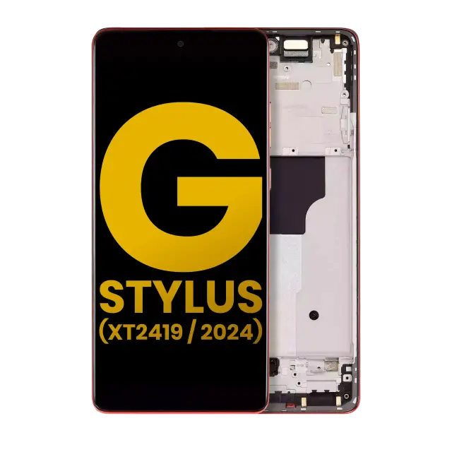 Écran OLED avec châssis pour Motorola Moto G Stylus 5G (XT2419 / 2024) (reconditionné, Scarlet Wave)