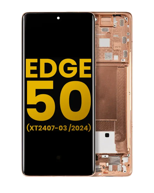 Écran OLED avec châssis pour Motorola Moto Edge 50 (XT2407-3 / 2024) (reconditionné, Peach Fuzz)