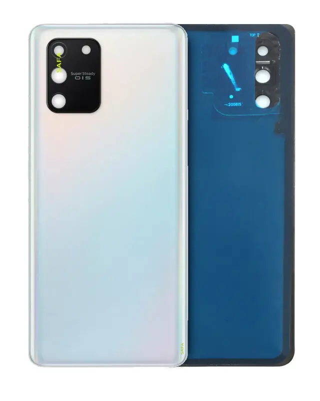 Vitre arrière pour Samsung Galaxy S10 Lite (pack service origine, Prism White)