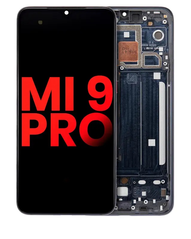 Écran OLED avec châssis pour Xiaomi Mi 9 Pro (compatible premium, Titanium Black)