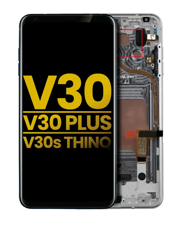 Écran OLED avec châssis pour LG V30 / V30 Plus / V30S ThinQ (reconditionné, Cloud Silver)
