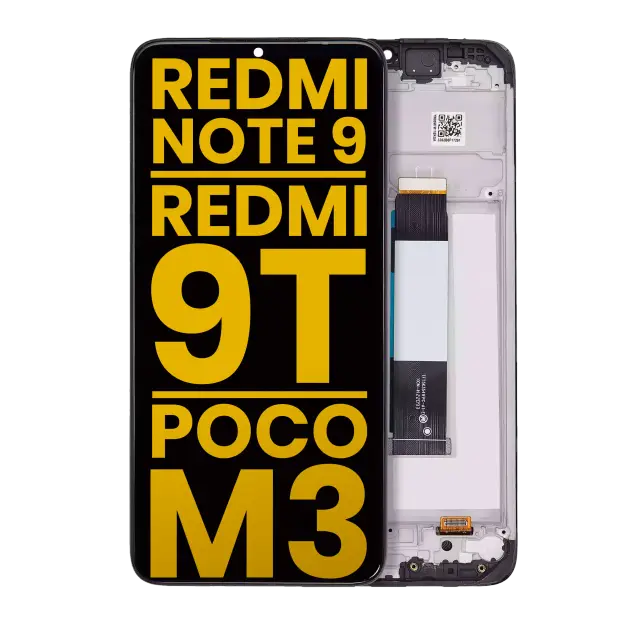 Écran pour Xiaomi Redmi Note 9 4G / Redmi 9T / Poco M3 / Redmi 9 Power (reconditionné, toutes couleurs)