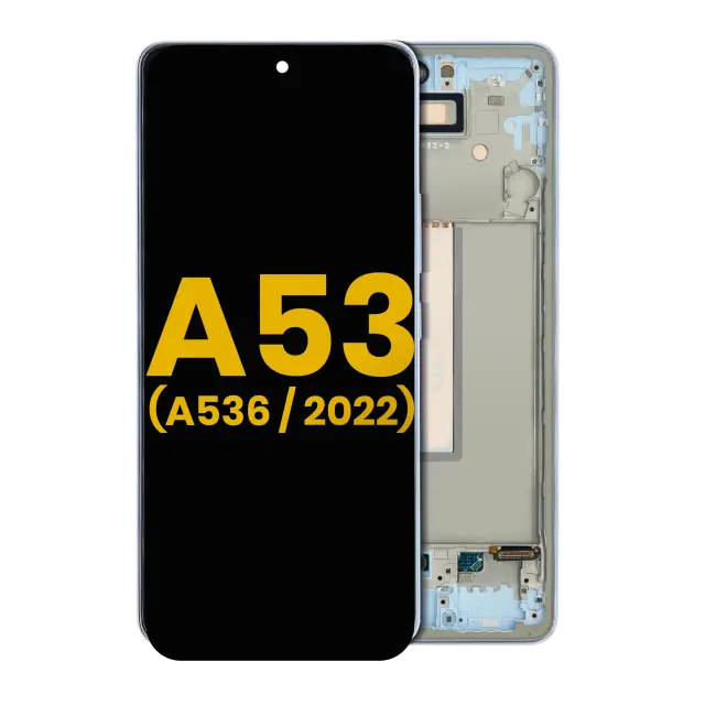 Écran OLED avec châssis pour Samsung Galaxy A53 5G (A536 / 2022) (reconditionné, bleu)
