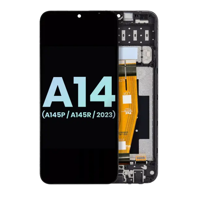 Écran LCD avec châssis pour Samsung Galaxy A14 4G (A145P / A145R / 2023) (pack service origine, toutes couleurs)