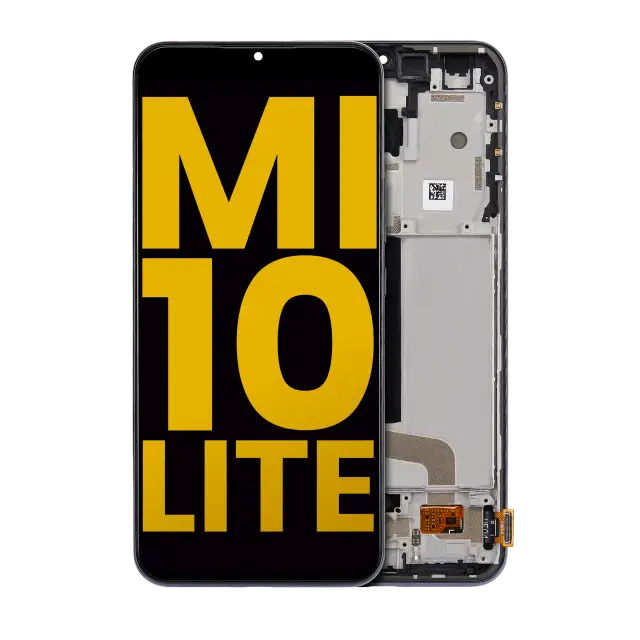 Écran OLED avec châssis pour Xiaomi Mi 10 Lite 5G (reconditionné, Cosmic Gray)