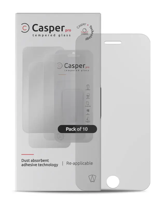 Verres trempés mats Casper Pro pour iPhone 6 Plus / 6S Plus — lot de 10