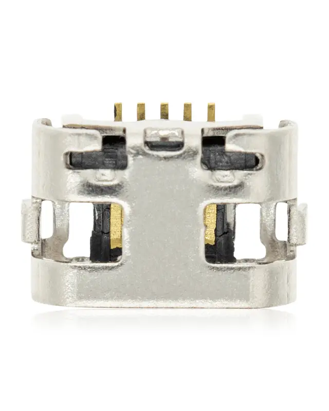 Connecteur de charge à souder — format Micro B, 5 broches, 4 points de fixation (C394)