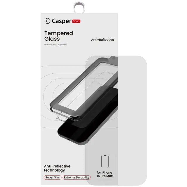 Verre trempé pour Apple iPhone 15 Pro Max (blister, AR Clear)