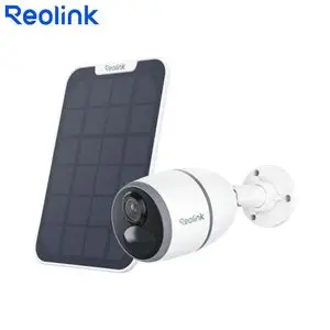 Caméra de Surveillance IA sans Fil Extérieure Reolink Go Plus 4MP 2K 4G avec Batterie 7800mAh et Panneau