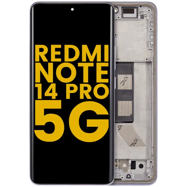 Écran OLED avec châssis pour Xiaomi Redmi Note 14 Pro 5G (reconditionné, Lavender Purple)