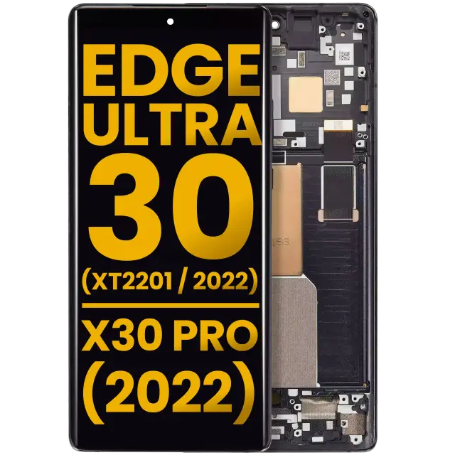 Écran OLED sans châssis pour Motorola Edge 30 Ultra (XT2201 / 2022) / Motorola Moto X30 Pro (2022) (reconditionné, Interstellar Black)